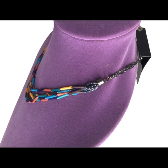 Zad multi colored multi layered beaded necklace 18’inches - Picture 2 of 4